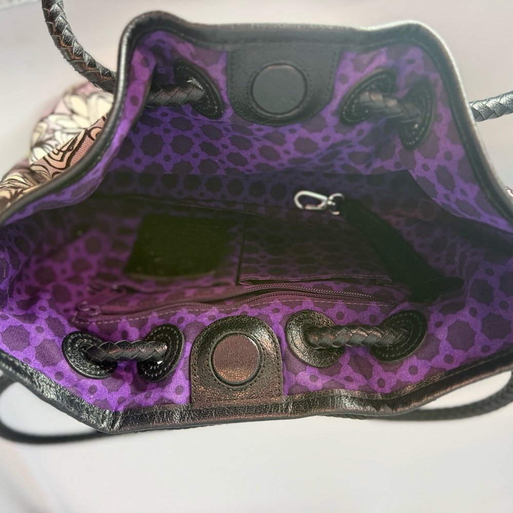 Brighton Black and Purple Floral Tote - Picture 2 of 7